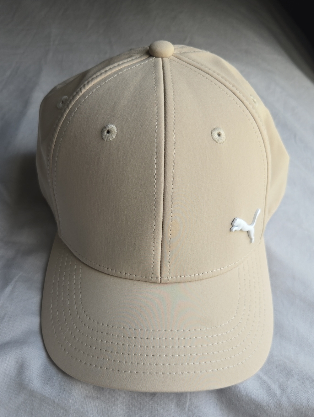 NWOT Puma Cream Baseball Cap with White Cat Logo